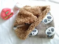 パンダくんスヌード(*^▽^*)子ども用 型押しボア×プードルファー