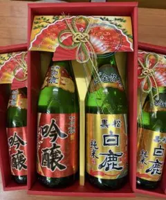 黒松白鹿「吟醸・純米金箔」1.8Lx2本セッGK-40x3箱 黒松白鹿 「大吟醸・純米金箔」セット(2本)(DK-50)×3箱 - メルカリ