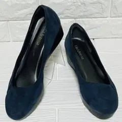 ⭐️未使用級⭐️　ヒルズアヴェニュー　パンプス　ウェッジソール　厚底　ブラック ヒルズアヴェニュー HILLS AVENUE カメリア （ブラックスムース