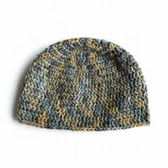 クロシェハット ビーニー クラッシャーハット ハンドメイド　グラデーション