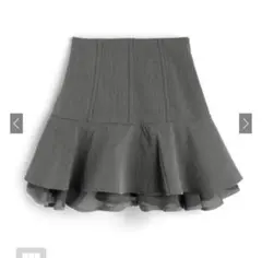 GRL グレイル インパン裏地付き フレア ミニスカート [ai177] グレー