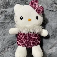 ハローキティ ヒョウ柄ぬいぐるみ
