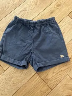 familiar サイズ90 ショートパンツネイビーくまちゃん刺繍