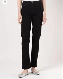 Levi’s 724 23in ハイライズ ストレート ブラック