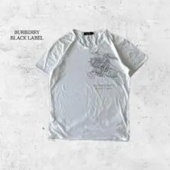 BURBERRY BLACK LABEL 騎士ロゴTシャツ 2 白 S相当