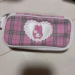 り*ー様 マイメロディ チェック柄ポーチ