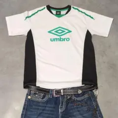 00s【Umbro】logo tee/Y2K/swag/c-boy/短丈/Мのサムネイル