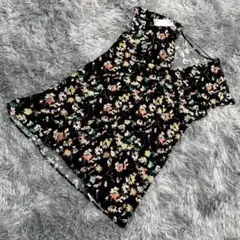 【新品未使用】GU ジーユー（3XL）半袖 ミニワンピース Ｖネック 花柄