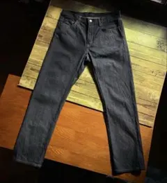 ユニクロ セルビッジ レギュラーフィット ストレートデニム W32 赤耳 美品