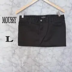 M_ マウジー（MOUSSY）ミニスカートブラックデニム 台形スカートサイズ27