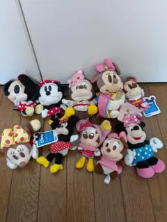 希少　ディズニー　ミニー　ぬいぐるみ　　まとめ売り 10体　平成レトロ