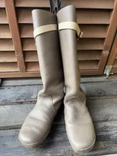 koos ブラウンレザー ロングブーツ ベルト付き