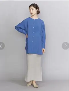 新品BEAUTY&YOUTH コットンリブサイドスリットタイトスカートのサムネイル