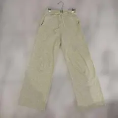 UNIQLO リブニットパンツ　Lサイズ　ホワイト　標準丈