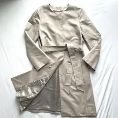 ユナイテッドアローズ ノーカラー トレンチ 36サイズ　ベージュ　春 秋