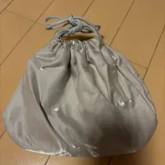 シルバー 巾着型バッグ レディースバッグ