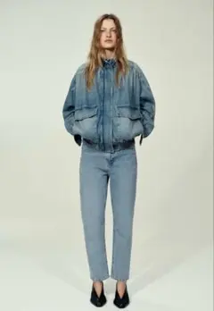 【H&M】　ハイウエストデニム　34