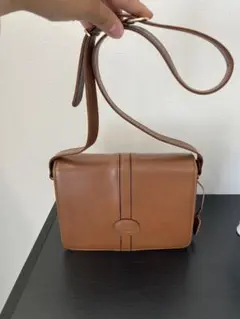 DAKS　ダックス　ショルダーバッグ　ブラウン レザー ショルダーバッグ　茶色