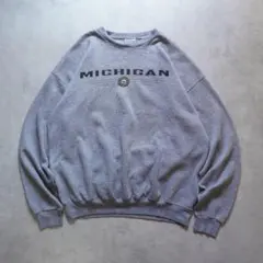 90s USA製 SANTEE カレッジスウェット ミシガン大学 グレー XL