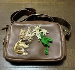 mmts【別注】tamaoworld / 猫刺繍 ミニショルダーバッグ猫モチーフ