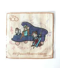 新品　ディズニー100周年　トレーディングミニタオル缶　チップとデール　タオル