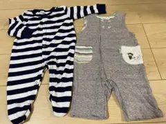 ベビー 赤ちゃん 長袖 サロペット パジャマ 春秋冬 80 セット