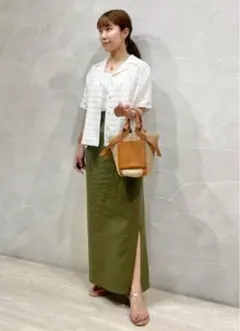 『極美品』　bacca ヘンプコットン ロングタイトスカート　34のサムネイル