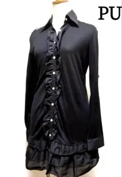 【新品 2万円】PUPULA ププラ　フリル チュニックカットソーワンピース