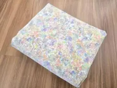 水彩画風花柄　生地　ハンドメイド　ピンク　女の子服　コットン　綿
