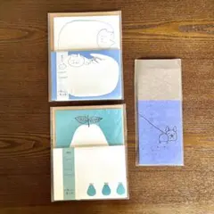 女子文具博 便箋封筒レターセット2点 こころとどむ　ネコ+洋梨柄