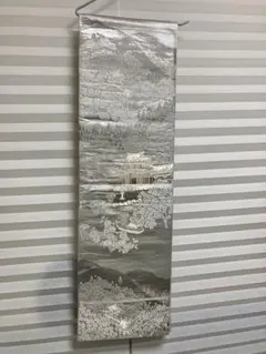 銀色の風景刺繍 袋帯