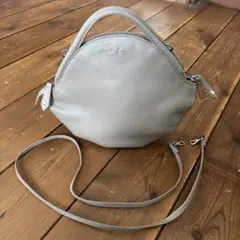 レザー 2way ショルダーバッグ グレージュのサムネイル