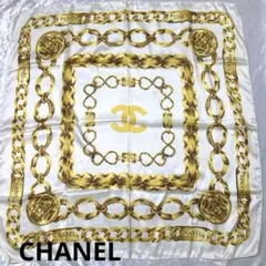 CHANEL シャネル　スカーフ　クリーム色　タグなしのサムネイル