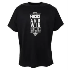 バスケットボール 半袖Tシャツ ブラック FOCUS AND WINのサムネイル