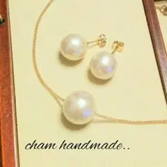 めぐ様専用一粒コットンパールピアス