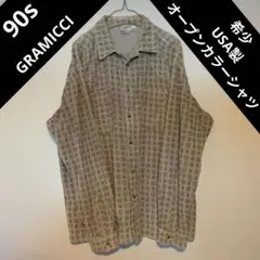 【希少】90s USA製 GRAMICCI コーデュロイ シャツ 小紋柄