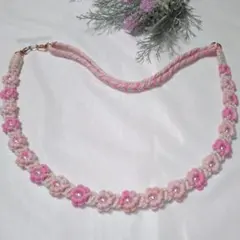 マクラメ グラデーション ショルダーストラップ 長さ調整可 金具ピンクゴールド