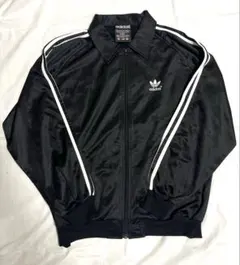 美品【万国旗タグ】80〜90s adidasジャージ トラックジャケット黒白