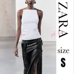 【新品タグ】ZARA ♪ホワイト タンクトップのサムネイル