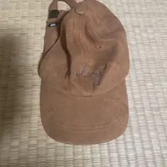 ブラウン刺繍キャップ