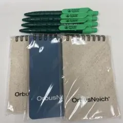 OrbusNeich メモ帳（新品）とボールペンセット（青）