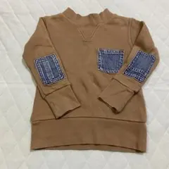 OCEAN&GROUND トレーナー ブラウン スウェット 100 肘当て付き