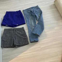 ショートパンツとデニム3点セット