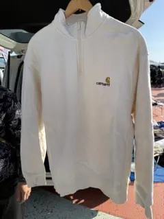 Carhartt ハーフジップ トレーナー ホワイト