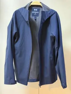 XS ユニクロ ブロックテックパーカー ネイビー