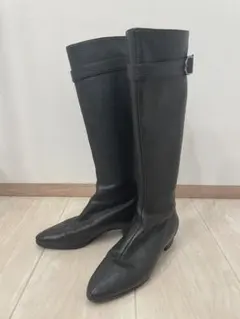 サルヴァトーレフェラガモ　ロングブーツ　ブラック　レザー　23cm 4 1/2