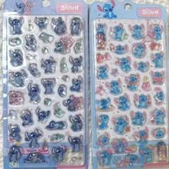 海外正規品　スティッチ　3Dシール　2枚セット