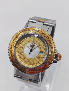 4-701 ハンティングワールド　18K 金時計　腕時計　104gのサムネイル