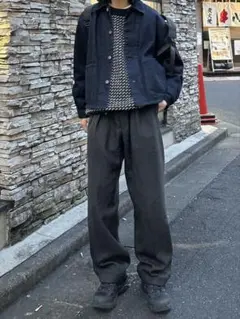 80s ラルフローレン ウールスラックス イタリア製 ワイドウールスラックス