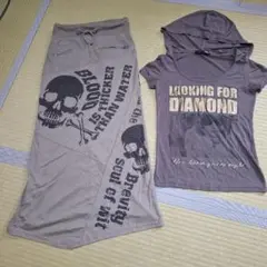 KICK KRAJACK フード付きTシャツ ブラウン